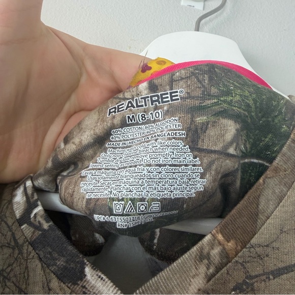 Realtree Camo Destroyed Cut Up Back T-Shirt Women's Medium - Picture 5 of 7